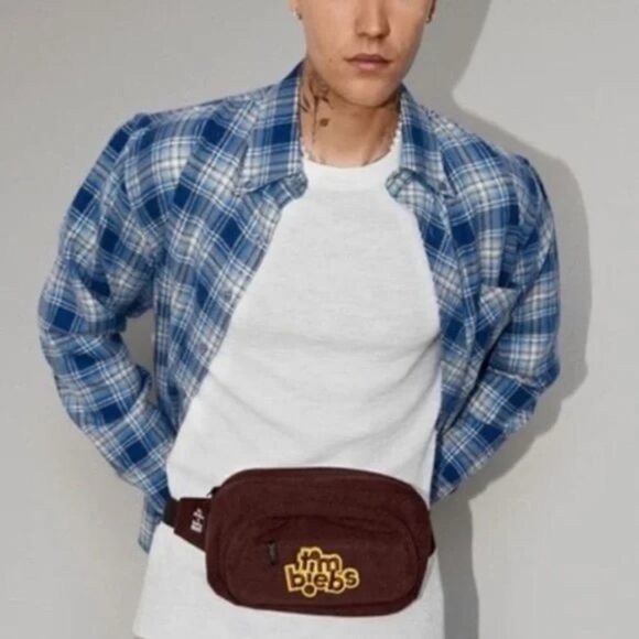 NWT - Tim Hortons x Justin Bieber Tim Biebs Corduroy Fanny Pack in Brown - Picture 1 of 6